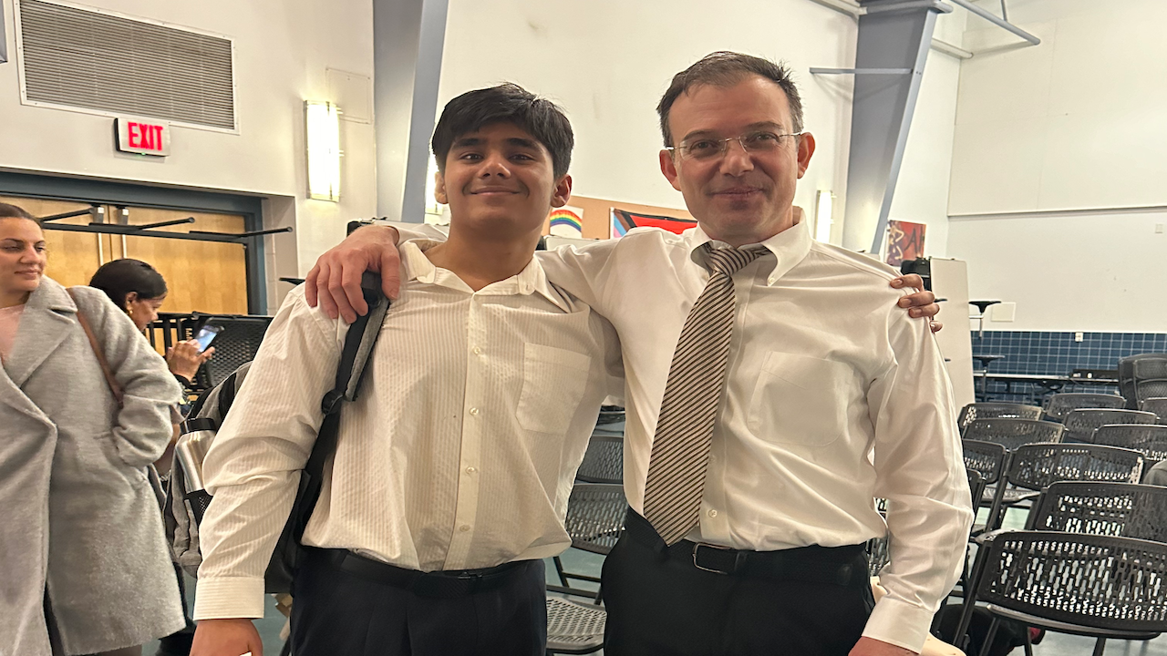 Performing with FRCS Music Director, Mr. Grandel